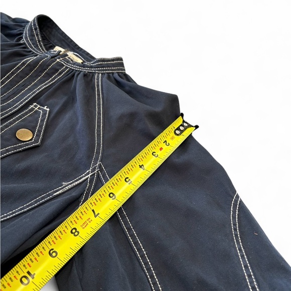 Ulla Johnson Navy Utility Tie-Belt Jacket Romper - Picture 9 of 14